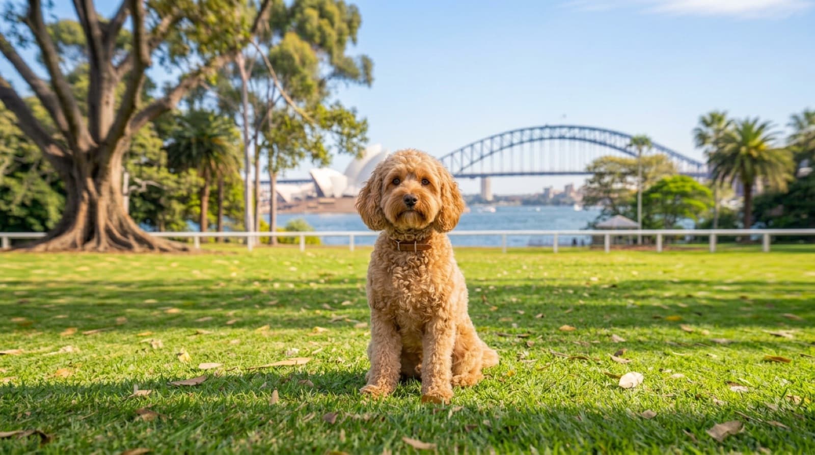 A fluffy Cavoodle being brushed at home in Sydney, illustrating the regular grooming the breed coat requires