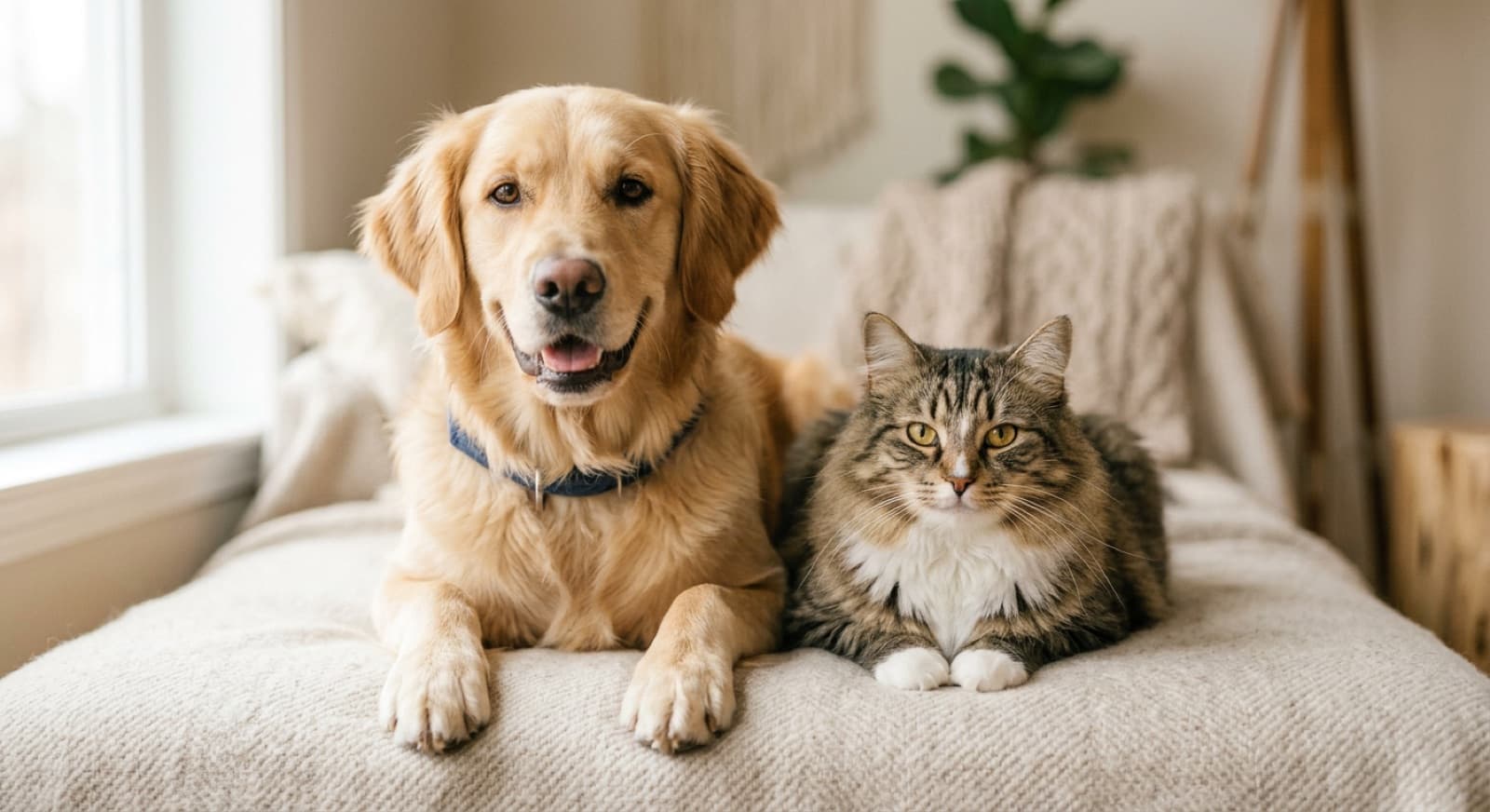 A friendly dog and a cat side by side, which one is right for you?