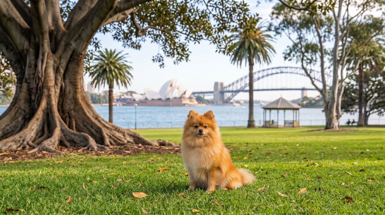 A Pomeranian being gently brushed at home in Sydney, illustrating the coat care the fluffy breed needs