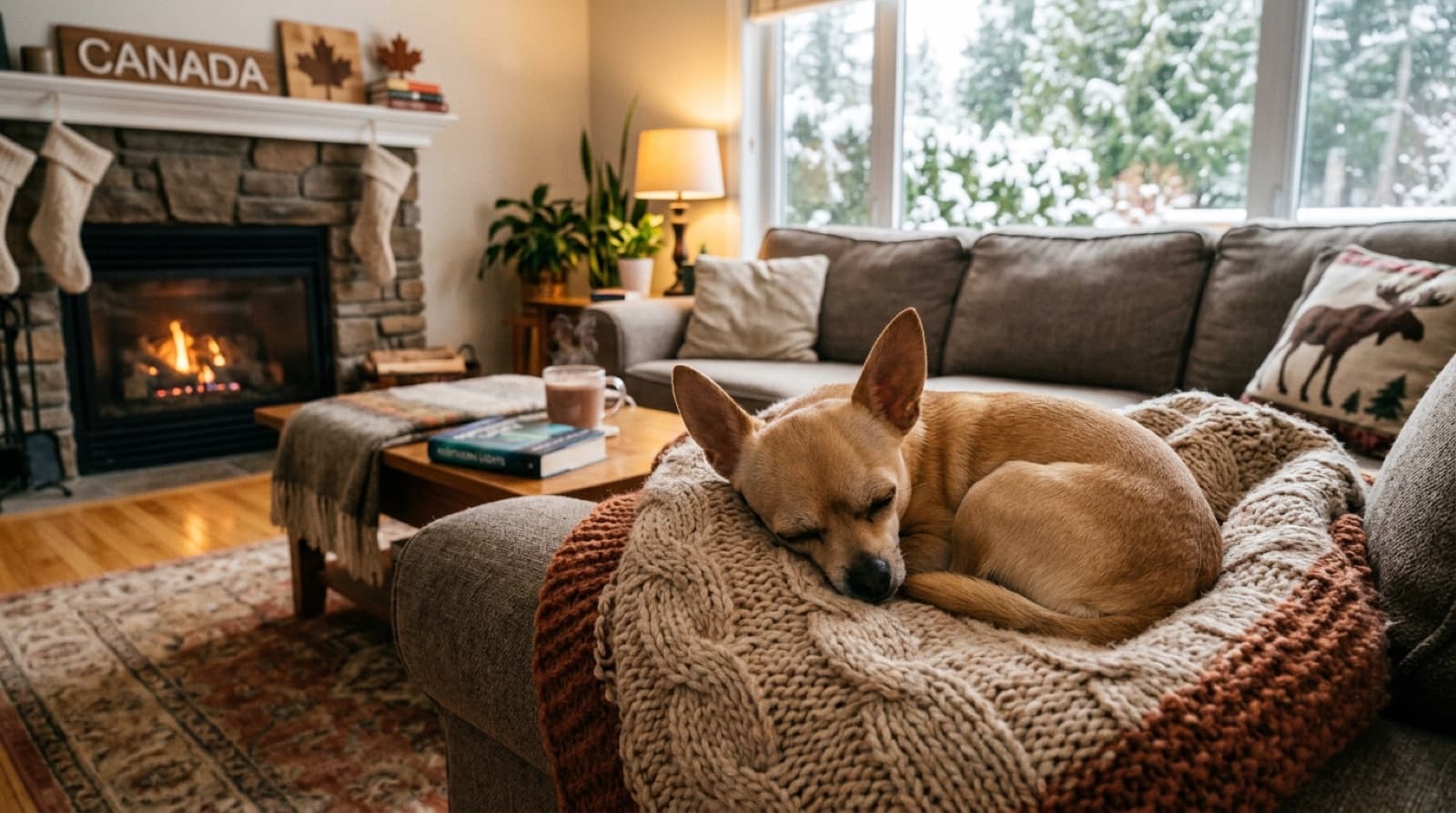 A Chihuahua with its owner, being rehomed to a new family in NSW