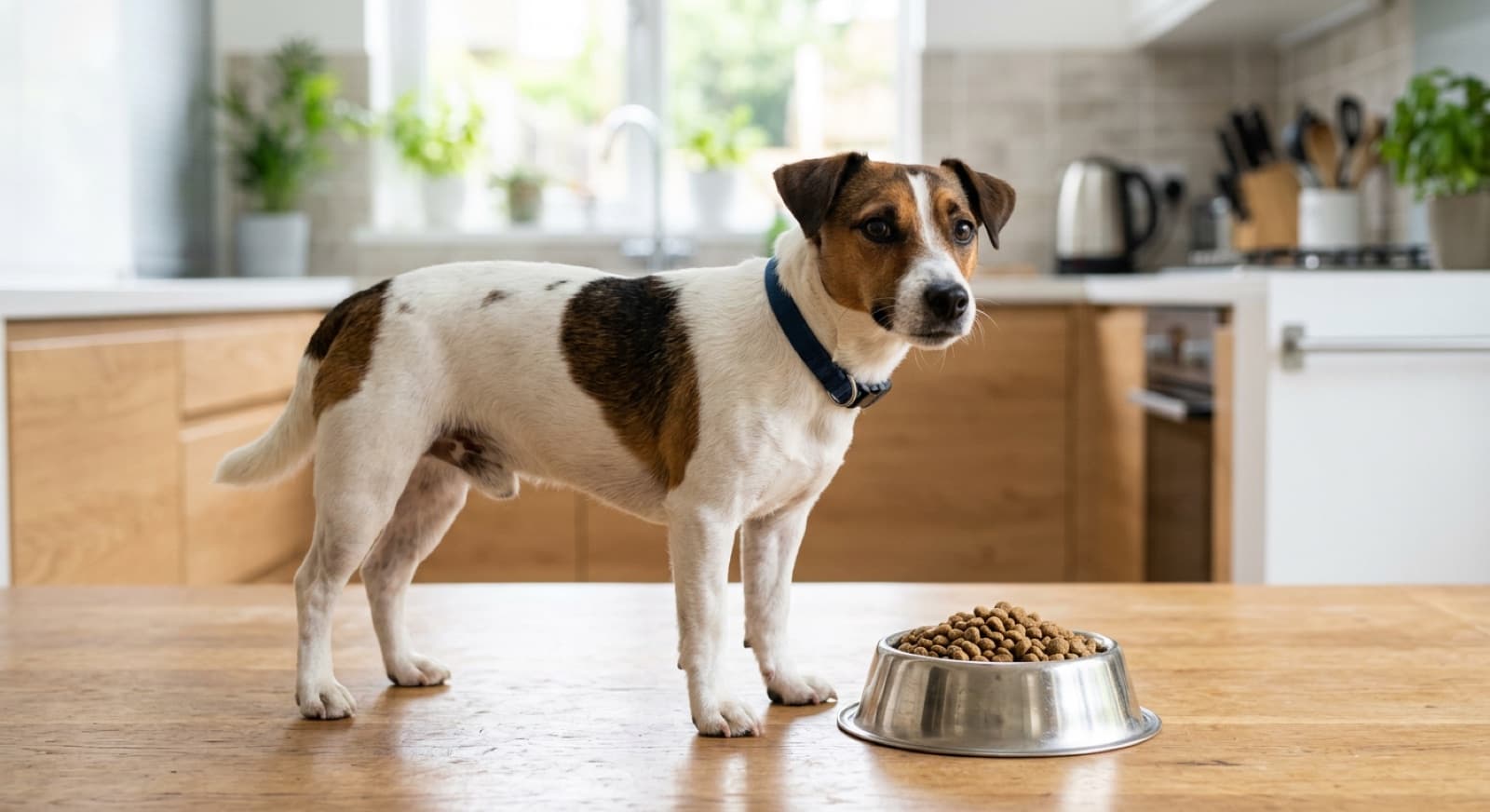 A Jack Russell with its owner, being rehomed to a new family in NSW
