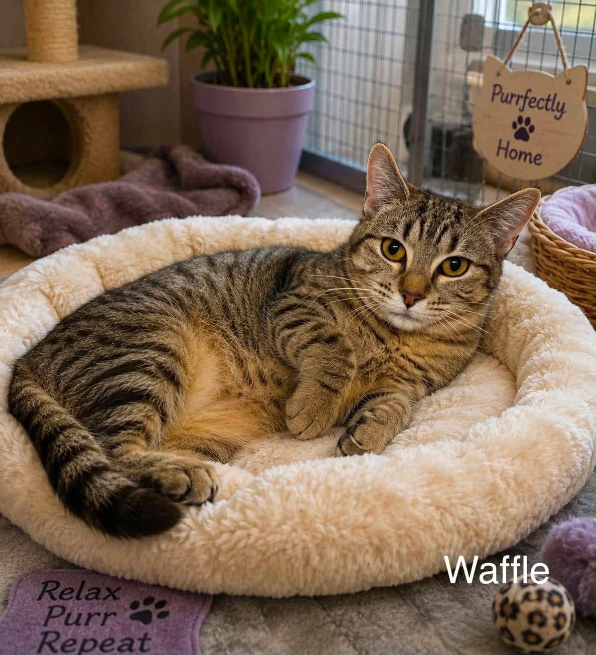 Waffles - Domestic Shorthair cat available for adoption at Angel-Paws Inc. in Townsville