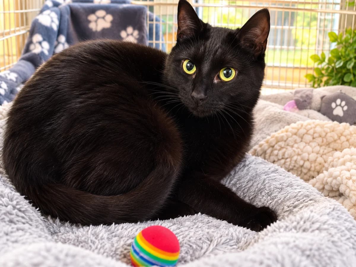 Raven - Domestic Short Hair cat available for adoption at SPCA New Zealand in Taupō